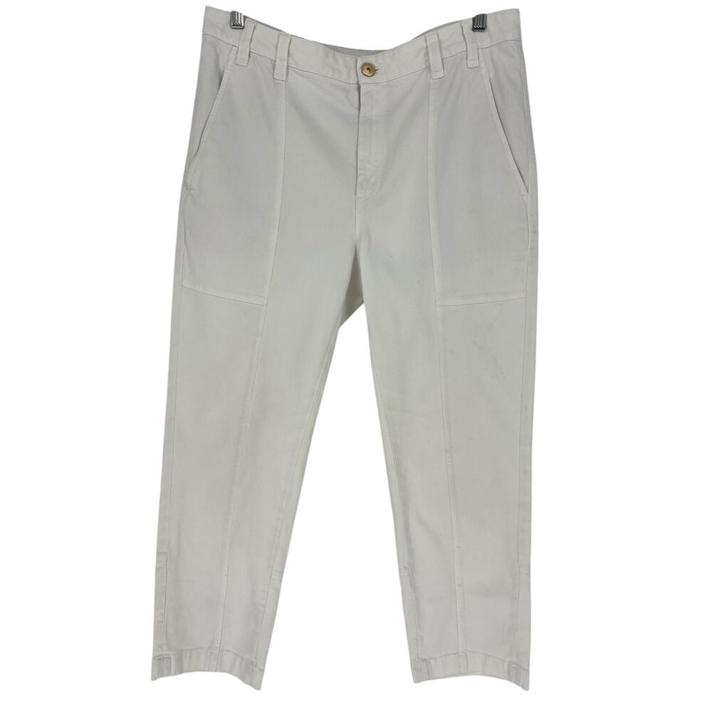 Brunello Cucinelli White Patch Pocket Utility Cotton Pants - Picture 5 of 11